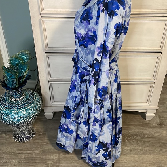 Ivanka Trump Women's Printed Floral Faux WrapDress 10 - Picture 5 of 9